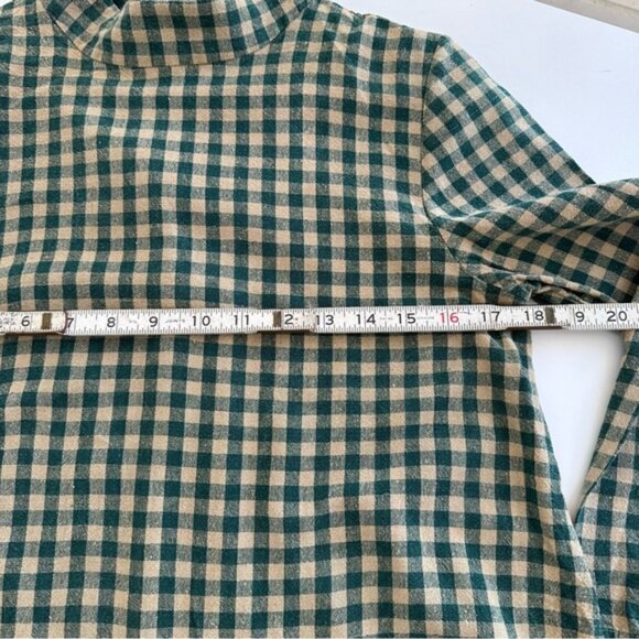 Ali Golden Dress gingham green tan long sleeve - Picture 10 of 11